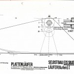 Eisskaterkufe: Seiten-und Vorderansicht